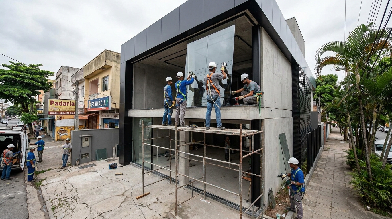 Fachada preta moderna em Vitória da Conquista-BA